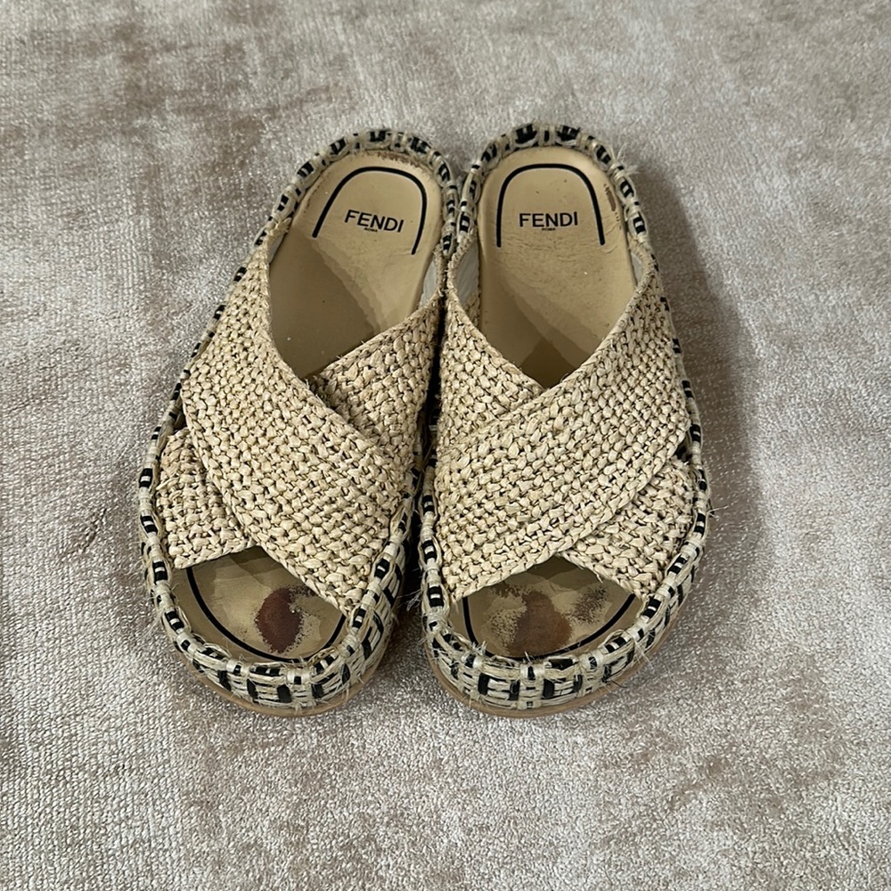Fendi slip on sandals